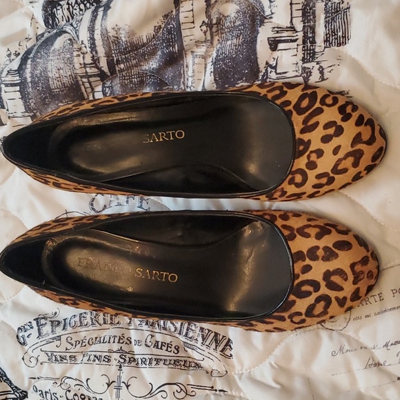 Franco Sarto Leopard print Wedges Size 6 Medium - Picture 1 of 5